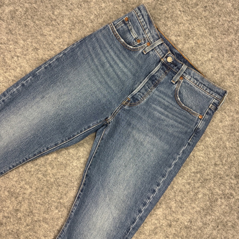 Levis 501 S Skinny Jeans Womens 28x28 Medium Wash Blue Denim 29502-0228